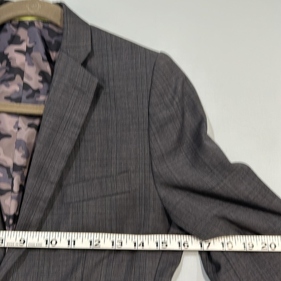 C2 BY CALIBRATE BOY BLAZER WOOL BLEND GRAY V NECK SZ 14 - Picture 7 of 10